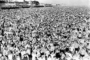 wall-to-wall people on the beach